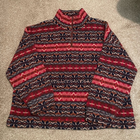 American Eagle Outfitters Multicolor Fleece Half-Zip Women’s Sweater - Picture 3 of 5